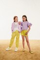 Twinset t-shirt dziecięcy fioletowy 251GJ2440