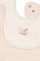 Chłopiec Fanga Fontana śliniak dwustronny niemowlęcy FIO STRIPE 2 PACK BIBS OCS 2-pack FA100040 beżowy