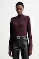 Marc O'Polo bluzka z elastanem bordowy 510214952225