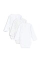 Fanga Fontana body bawełniane niemowlęce FIO 3 PACK LS BODY OCS 3-pack FA100032 biały ZW25