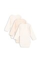 Fanga Fontana body niemowlęce FIO STRIPE 3 PACK LS BODY OCS 3-pack FA100035 beżowy ZW25