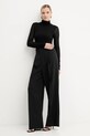 Liviana Conti longsleeve wełniany F5WH17 czarny ZW25