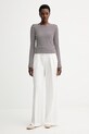 Marc O'Polo longsleeve bawełniany 510219652597 brązowy ZW25