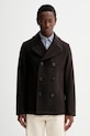 Marc O'Polo cappotto con lana transitorio marrone 530025970280
