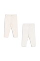 Fanga Fontana legginsy bawełniane niemowlęce FIO STRIPE 2 PACK PANTS OCS 2-pack bawełna beżowy FA100036