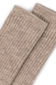 Vlnené ponožky Fanga Fontana LANA LIGHT KNITTED SOCKS FA100053 béžová ZW25