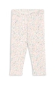 Fanga Fontana legginsy bawełniane niemowlęce FIO PANTS OCS drobny wzór beżowy FA100055