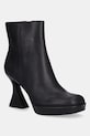 Jeffrey Campbell cizme de piele HUMANITY peste 8 cm negru U92.B01