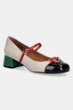 Jeffrey Campbell czółenka skórzane JITTERBUG słupek beżowy U88.05A