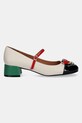 Jeffrey Campbell czółenka skórzane JITTERBUG U88.05A beżowy ZW25
