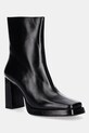 Jeffrey Campbell botki skórzane Maximal-Lo słupek czarny JC.852.3.2