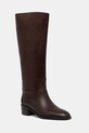Jeffrey Campbell kozaki skórzane LADA płaski brązowy U321.N01.005