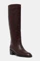 Kožené kozačky Jeffrey Campbell LADA nezateplené burgundské U321.N01.003