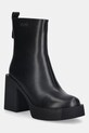 GOE botki skórzane słupek czarny SS2N4151.BLACK