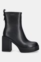 GOE botki skórzane SS2N4151.BLACK czarny ZW25