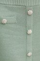 Silvian Heach spódnica z domieszką kaszmiru LEFTERIS zielony GPA25263MG