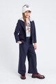 Dětské kalhoty Twinset látka námořnická modř 252GJ2042
