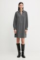 Marc O'Polo sukienka bawełniana 510089621497 szary ZW25
