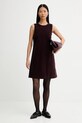 Zamatové šaty Marc O'Polo 511096821331 burgundské ZW25