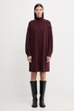 Marc O'Polo sukienka z dodatkiem wełny 5000007471 bordowy ZW25