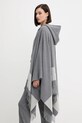 Liviana Conti poncho z wełną szary A5WF11
