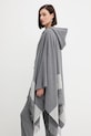 Liviana Conti poncho din lână gri A5WF11