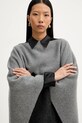 Liviana Conti poncho wełniane szary A5WF58