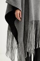 Liviana Conti poncho wełniane A5WF58 szary
