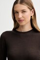 Liviana Conti sweter wełniany brązowy L5WA06