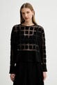 Liviana Conti sweter wełniany pozostałe czarny L5WA79