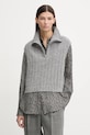Marc O'Polo kamizelka z dodatkiem wełny zapinany szary 5000007565
