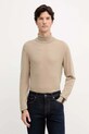 Mos Mosh sweter z dodatkiem wełny ADAM beżowy 503343