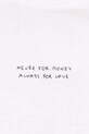 MUUV. t-shirt NEVER FOR MONEY ALWAYS FOR LOVE slim.fit.t.shirt.NEVER biały