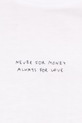MUUV. t-shirt NEVER FOR MONEY ALWAYS FOR LOVE slim.fit.t.shirt.NEVER biały