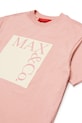 Dziewczynka MAX&Co. t-shirt bawełniany dziecięcy MAXT1F T-SHIRT MX0005 różowy