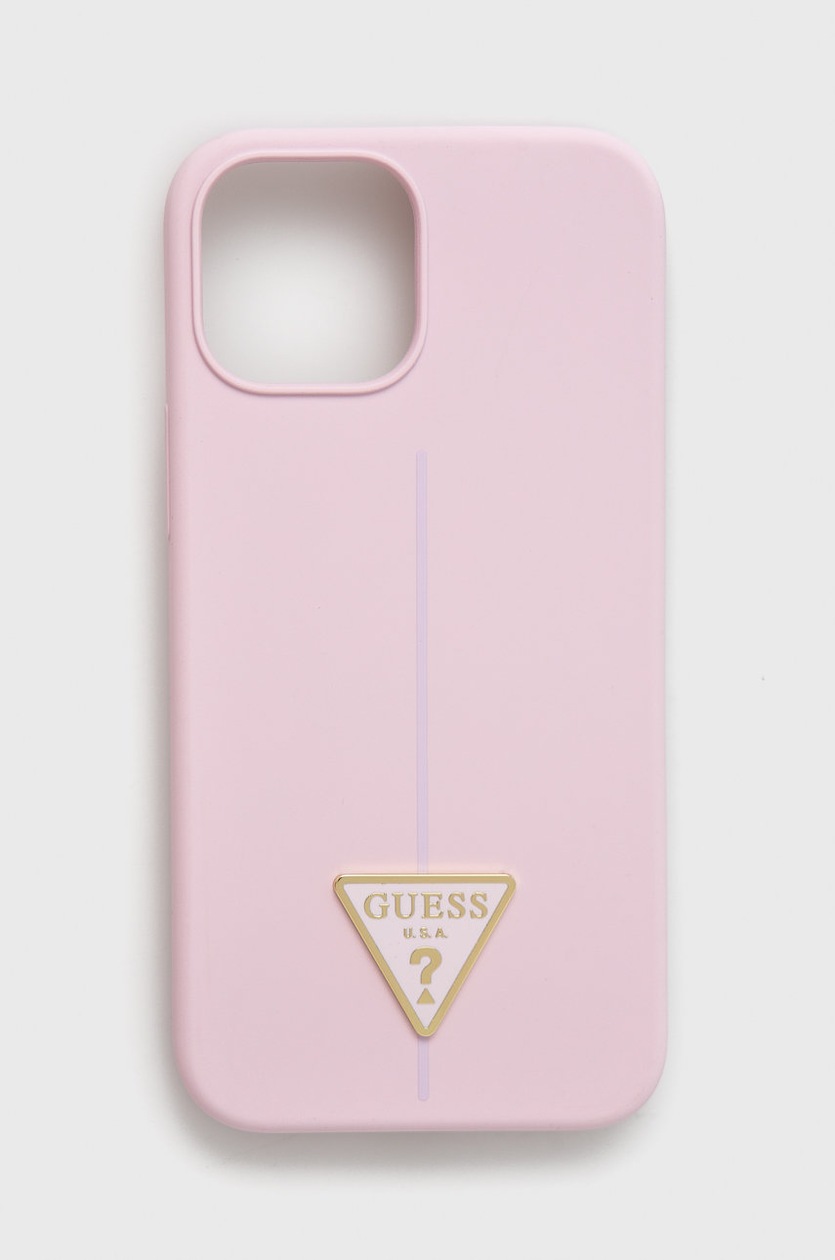 Guess Custodia Rigida Per IPhone 13 - Motivo Mimetico Nero A Righe Con Cinturino In Nylon - Protezione Urti E Graffi - Licenza Ufficiale Con Garanzia 1 Anno