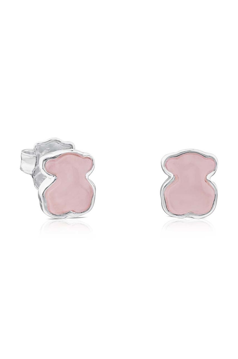 Tous Orecchini In Argento 925 Con Ceramica - Modello Super Power, Dimensioni 0,7 Cm, Confezione Regalo Originale