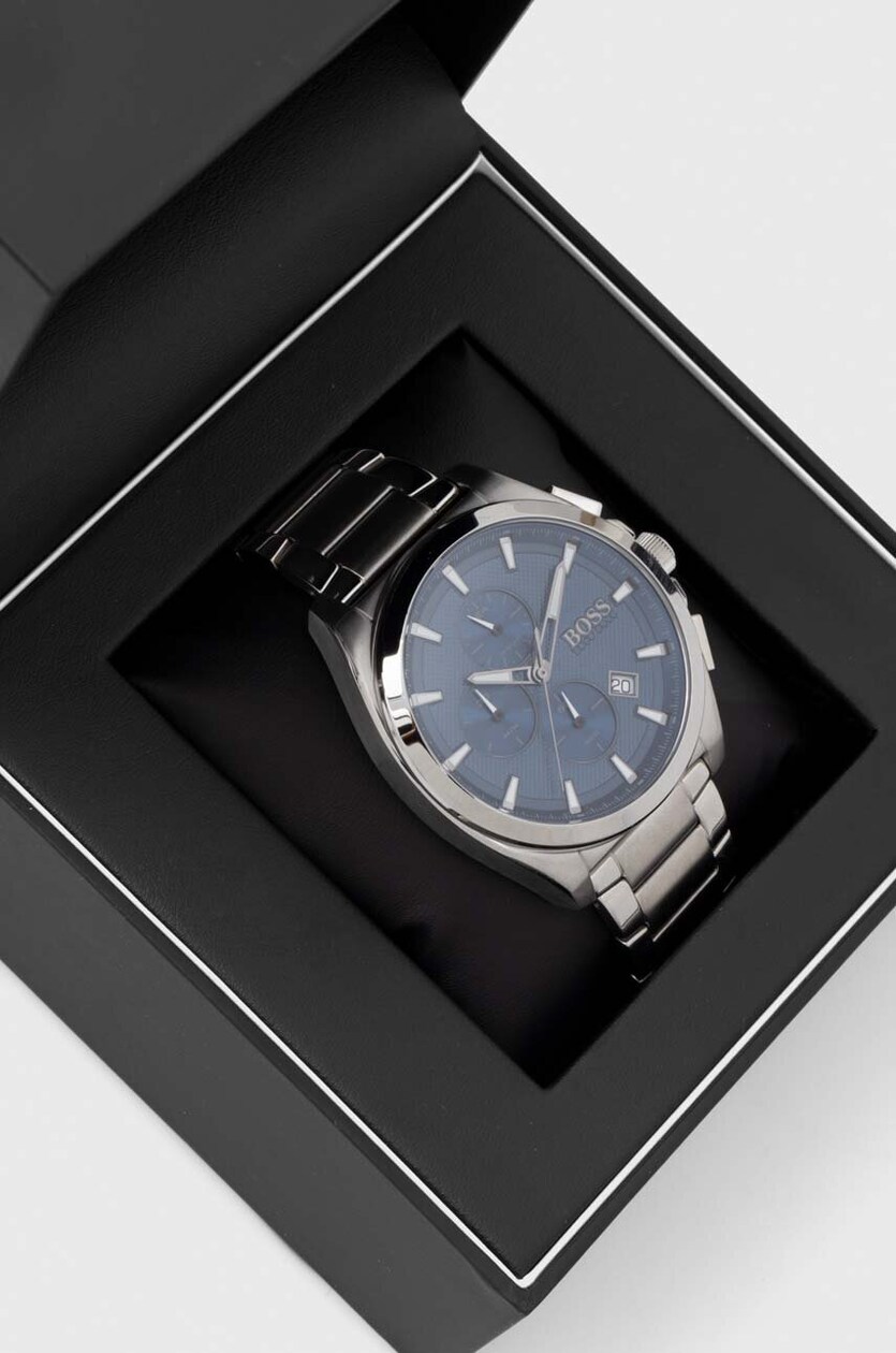 BOSS zegarek męski kolor srebrny | Answear.com