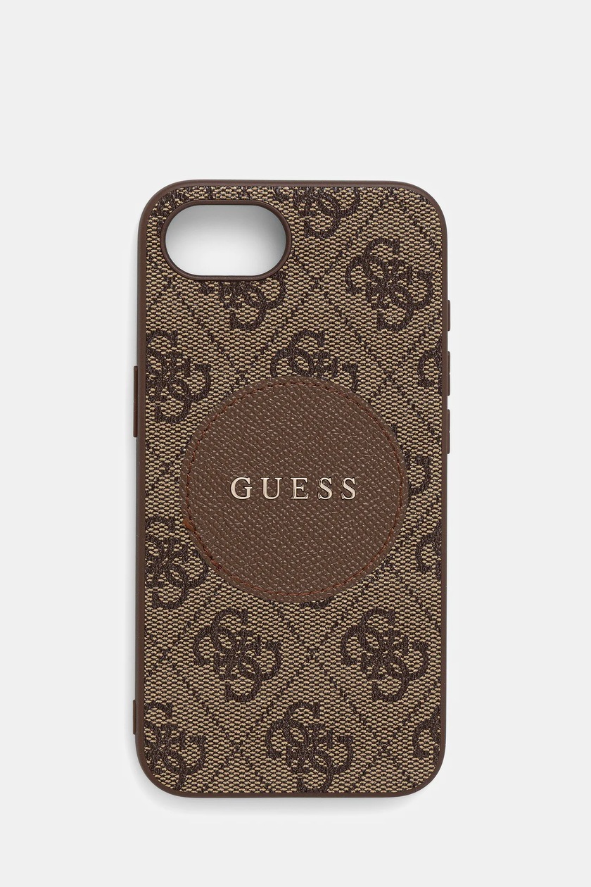 Guess Case Charger Set IPhone 14 Pro Max 6,7 Brown Hard Case 4G Print Magsafe Gubpp14xh4eacsw