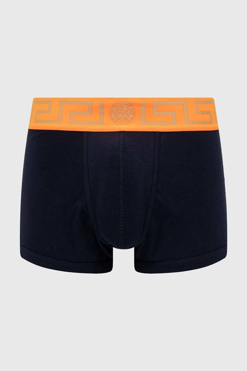 Versace - Three-Pack Logo-Detailed Stretch-Cotton Boxer Briefs - Black  Versace