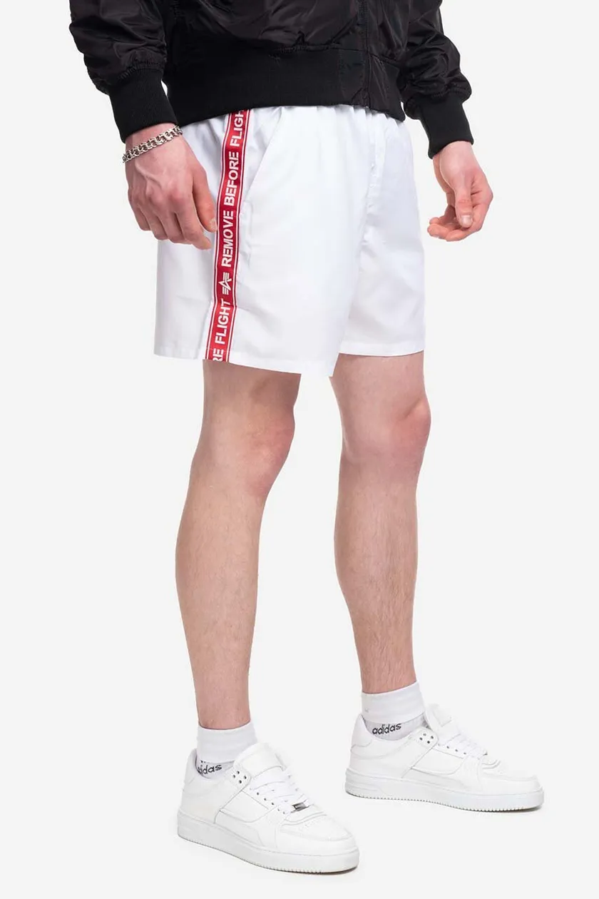 Alpha Industries swim shorts white color | buy on PRM