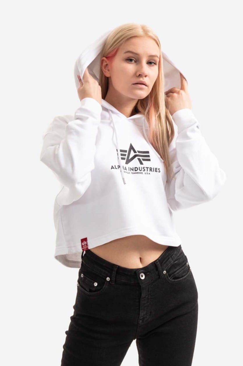 Alpha Industries sweatshirt women s white color buy on PRM