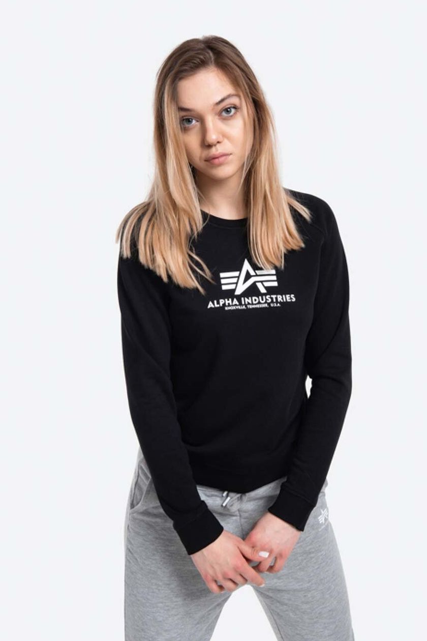 Alpha Industries sweatshirt women's black color | buy on PRM