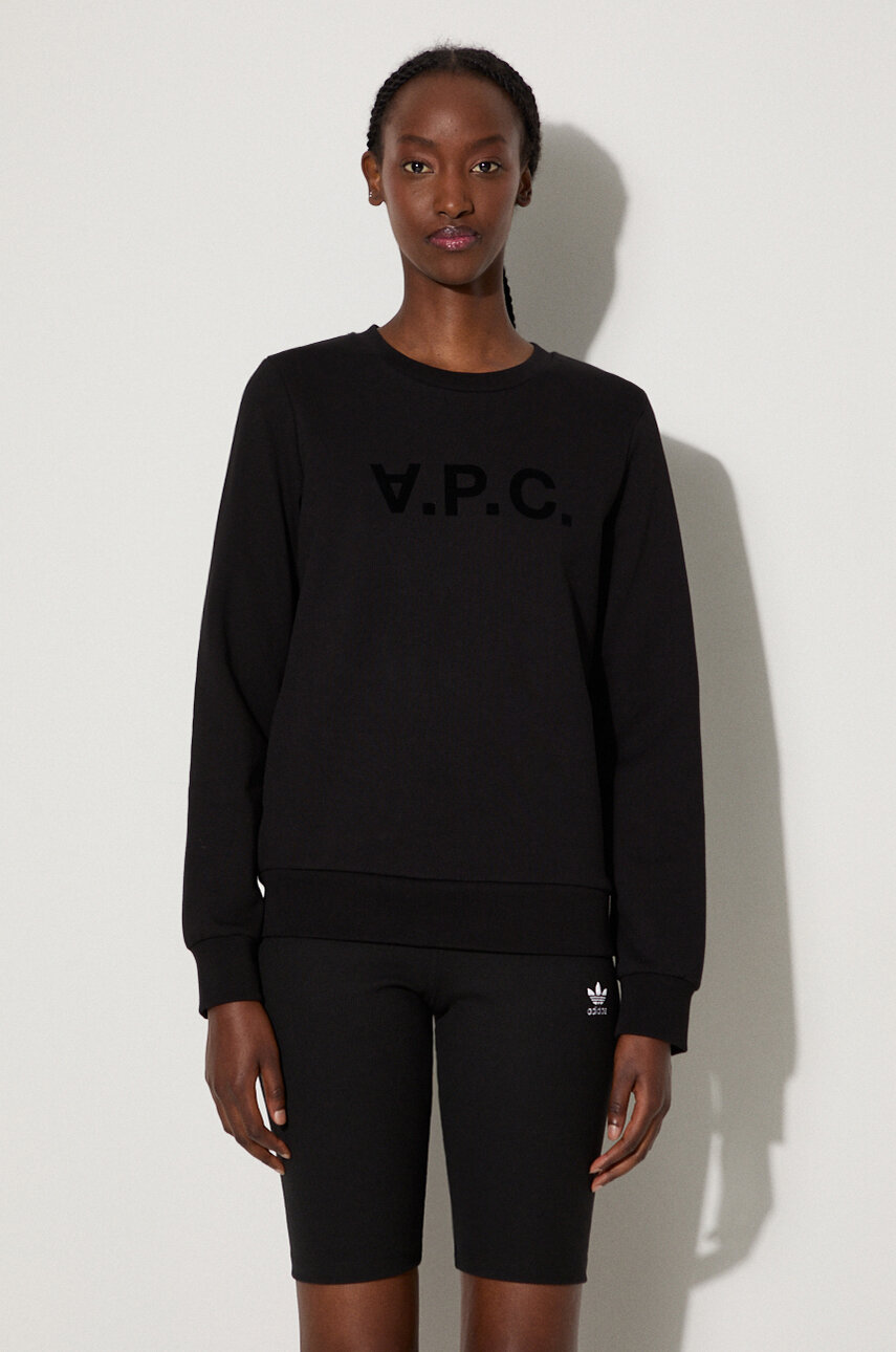 A.P.C. cotton sweatshirt Hoodie Item F women s black color at PRM US