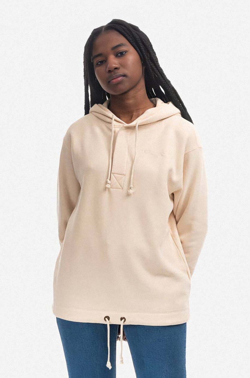 Champion Hooded Sweatshirt Champion Hoodie Damen Beige Plutosport