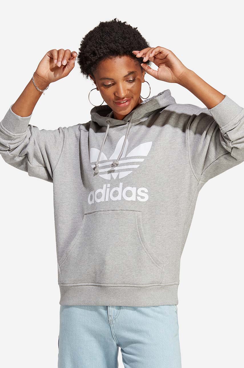 Adidas trefoil sweatshirt women's grey Clearance