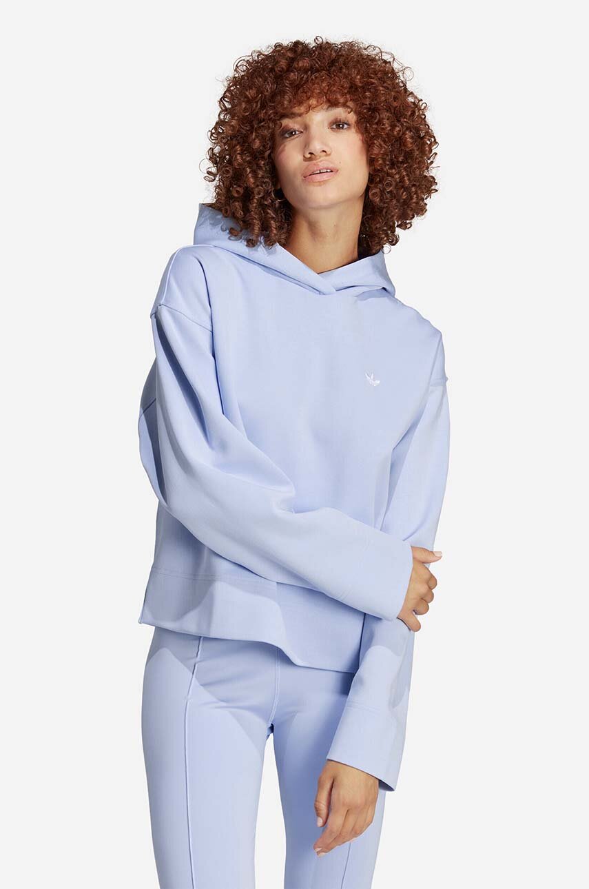 adidas sweatshirt ESS Short Hoody women's blue color | buy on PRM