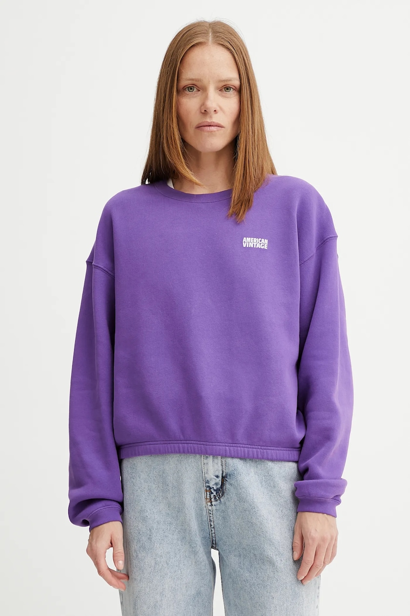 American Vintage felső lila, nyomott mintás, IZU03A