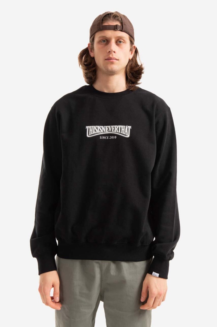 thisisneverthat cotton sweatshirt Low Arch Crewneck men's black