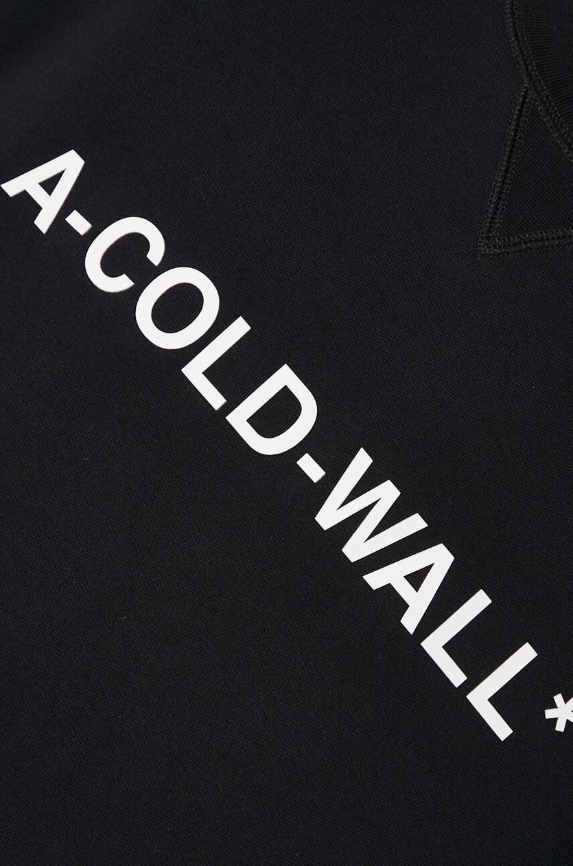 スウェット・トレーナー A COLD WALL Essential Logo Man to Man Black ACWMW082BLACK AC A-COLD-WALL* cotton sweatshirt Essential Logo Crewneck PRM EU